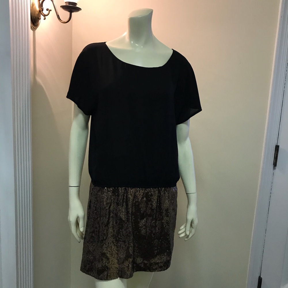 Sheer Gold Sequin Dress